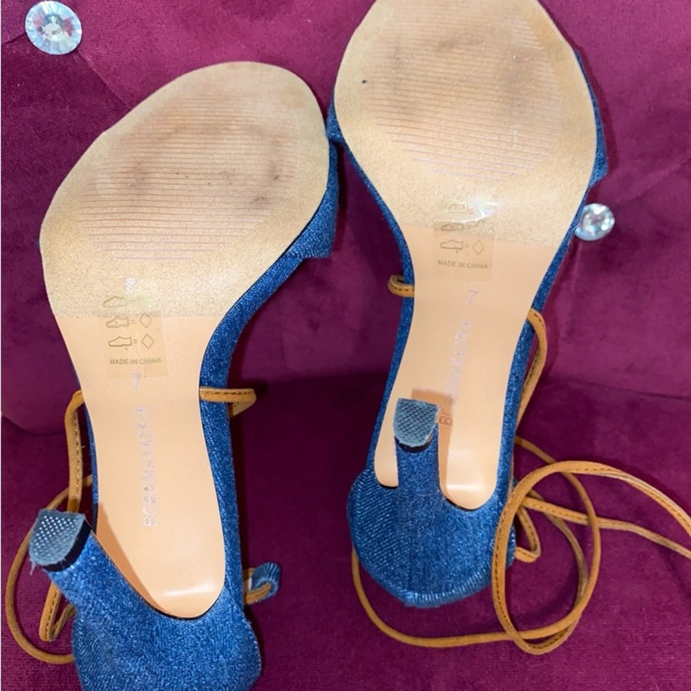 BCBG Denim Gladiator Sandals - Picture 8 of 8